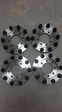 Diamond T 10 Lug 285.75mm Dually Wheel Adapters for Dodge (2009-25) 4500 / 5500 Dually (for American Force Notched Wheels)