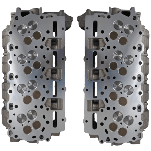 MacIvey Pair of New Cylinder Heads for Ford (2011) 6.7L Power Stroke (white glow plug insulators)