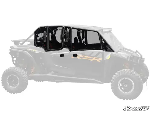 SuperATV Hard Cab Enclosure Doors for Polaris (2024-26) RZR XP 4 (Standard Polycarbonate - Light Tint Windshield)