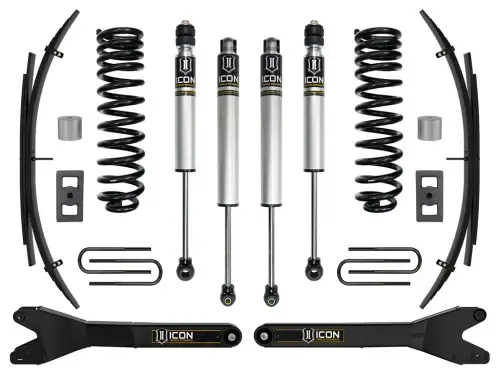 ICON 2.5" Lift, Stage 1 Suspension System w/ Radius Arms and Expansion Packs for Ford (2023-25) F-250/F-350 4WD, Super Duty 4WD, Diesel