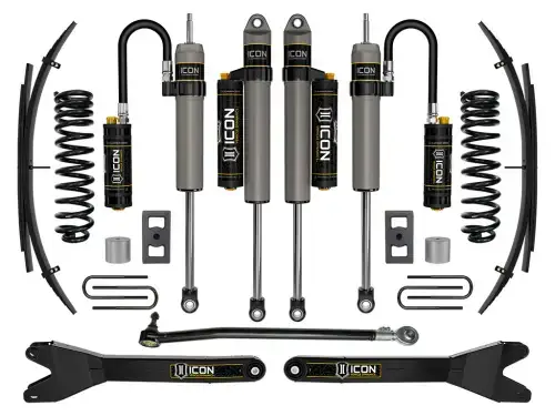 ICON 2.5" Lift, Stage 4 Suspension System w/ Radius Arms and Expansion Packs for Ford (2023-25) F-250/F-350 Super Duty 4WD, Diesel