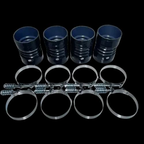 S&B  4" x 6" Intercooler Boot w/ Clamps for most Freightliner, Peterbilt and Kenworth (Set of 4)