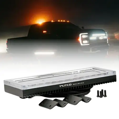 Putco YellowJacket LED Ultimate Rooftop Strobe Light Bar (Amber & White) w/ Direct Wiring
