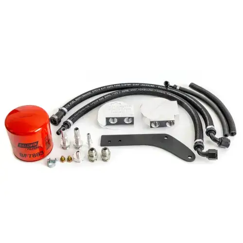 H&S Motorsports Upper Fuel Filter Relocation Kit for Ford (2016) 6.7L Power Stroke
