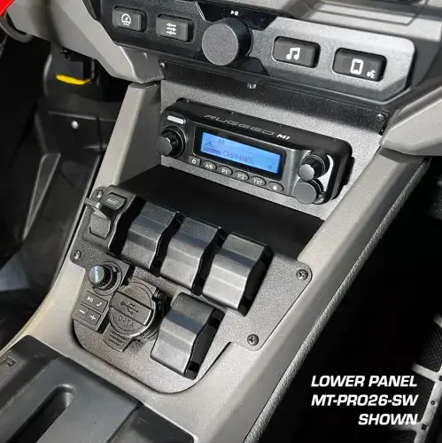 Rugged Radios Lower Accessory Panel for Polaris (2026) RZR Pro R Ultimate, w/ 10.4 Inch Touchscreen (Switch Pros 8)