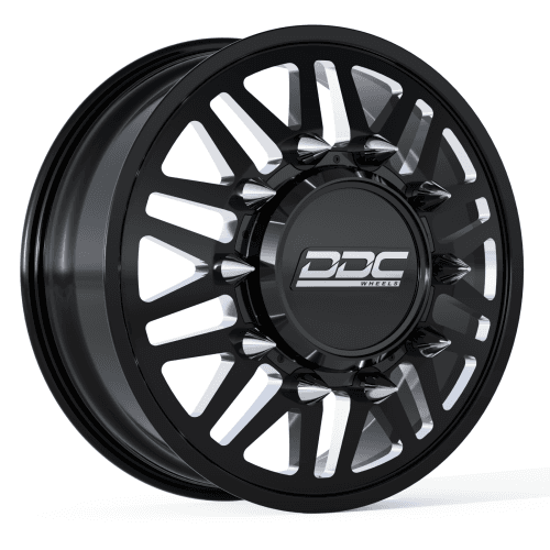 DDC Dually Wheels Aftermath Black/Milled 22X8.25 10X225 Super Duty/Ram F-450 05-10 F-450 15-25 Ram 4500 08-25