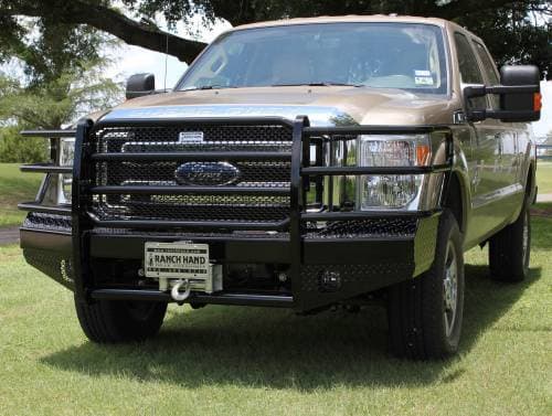 Ranch Hand Sport Series Front Bumper for Ford (2011-16) F-250, F-350, F-450, & F-550 Super Duty (w/ 15K Winch)