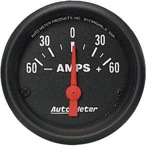 Auto Meter Z-Series, Ammeter 60-0-60 amps (Short Sweep Electric)