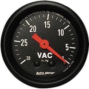 Auto Meter Z-Series, Vacuum 30" HG (Mechanical)