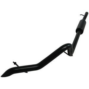 MBRP Cat Back Exhaust, Jeep (2007-11) Wrangler JK, 3.8L, 4-door, Off-Road Tail Pipe, Muffler Before Axle, Black Coated