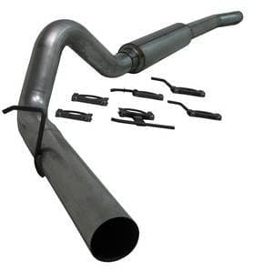 MBRP 4" Cat Back Exhaust, Ford (2003-07) F-250/350, 6.0L Power Stroke, EC/CC, Single Side Exit (Stock Cat), Aluminized