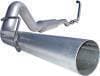 MBRP 4" Turbo Back, Ford (2003-07) F-250/F-350, 6.0L Power Stroke, EC/CC, Single Side Exit, Aluminized (Stock Cat)