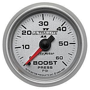 Auto Meter Ultra Lite II Series, Boost Pressure 0-60psi (Mechanical)