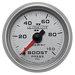 Auto Meter Ultra Lite II Series, Boost Pressure 0-100psi (Mechanical)