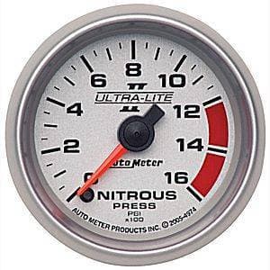 Auto Meter Ultra Lite II Series, Nitrous Pressure 0-1600psi (Full Sweep Electric)