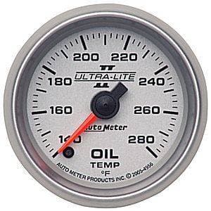 Auto Meter Ultra Lite II Series, Oil Temperature 140*-280*F (Full Sweep Electric)