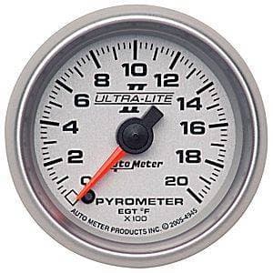 Auto Meter Ultra Lite II Series, Pyrometer Kit 0*-2000*F (Full Sweep Electric)