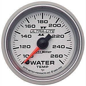 Auto Meter Ultra Lite II Series, Water Temperature 100*-260*F (Full Sweep Electric)