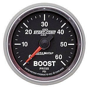 Auto Meter Sport-Comp II Series, Boost Pressure 0-60psi (Mechanical)
