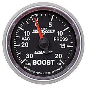 Auto Meter Sport-Comp II Series, Boost/Vacuum Pressure 30" HG/20psi (Mechanical)
