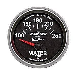 Auto Meter Sport-Comp II Series, Water Temperature 100*-250*F (Short Sweep Electric)