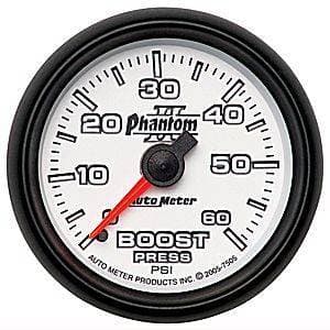 Auto Meter Phantom II Series, Boost Pressure 0-60psi (Mechanical)