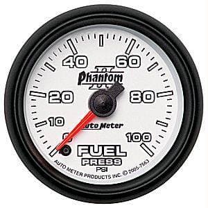 Auto Meter Phantom II Series, Fuel Pressure 0-100psi (Full Sweep Electric)