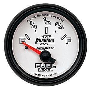 Auto Meter Phantom II Series, Fuel Level (Short Sweep Electric) GM