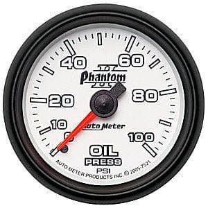 Auto Meter Phantom II Series, Oil Pressure 0-100psi (Mechanical)