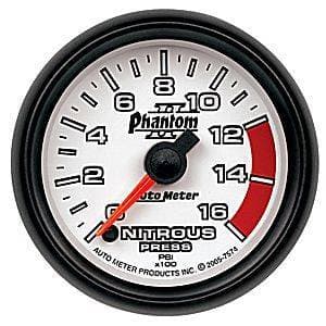 Auto Meter Phantom II Series, Nitrous Pressure 0-1600psi (Full Sweep Electric)