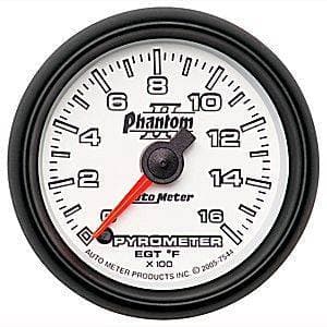Auto Meter Phantom II Series, Pyrometer Kit 0*-1600*F (Full Sweep Electric)