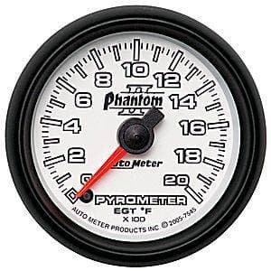 Auto Meter Phantom II Series, Pyrometer Kit 0*-2000*F (Full Sweep Electric)