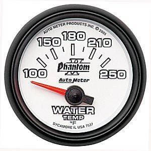 Auto Meter Phantom II Series, Water Temperature 100*-250*F (Short Sweep Electric)