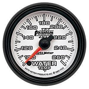 Auto Meter Phantom II Series, Water Temperature 100*-260*F (Full Sweep Electric)