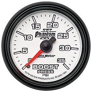 Auto Meter Phantom II Series, Boost Pressure 0-35psi (Mechanical)