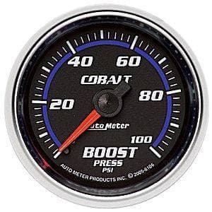 Auto Meter Cobalt Series, Boost Pressure 0-100psi (Mechanical)