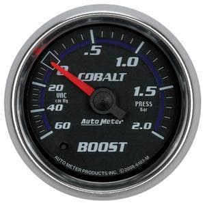 Auto Meter Cobalt Series, Boost/Vacuum 60CM. HG/2.0BAR (Mechanical)