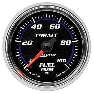Auto Meter Cobalt Series, Fuel Pressure 0-100psi (Full Sweep Electric)