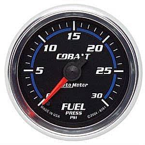 Auto Meter Cobalt Series, Fuel Pressure 0-30psi (Full Sweep Electric)