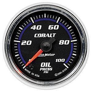 Auto Meter Cobalt Series, Oil Pressure 0-100psi (Full Sweep Electric)