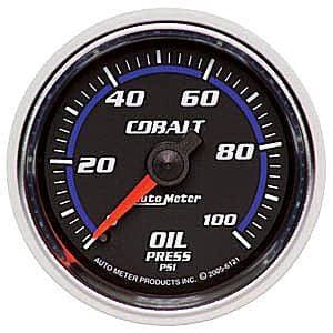 Auto Meter Cobalt Series, Oil Pressure 0-100psi (Mechanical)
