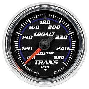 Auto Meter Cobalt Series, Transmission Temperature 100*-260*F (Full Sweep Electric)