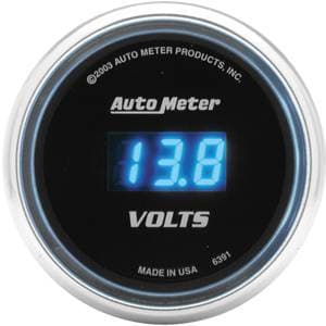 Auto Meter Cobalt Series, Voltmeter 8-19volts (Full Sweep Electric)