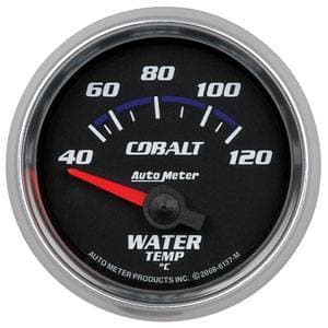 Auto Meter Cobalt Series, Water Temperature 40*-120*C (Short Sweep Electric)