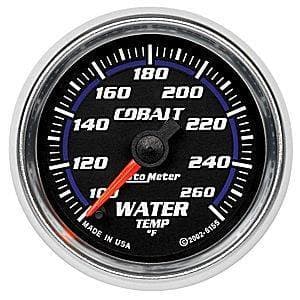 Auto Meter Cobalt Series, Water Temperature 100*-260*F (Full Sweep Electric)