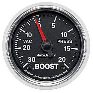 Auto Meter GS Series, Boost/Vacuum Pressure 30" HG/20psi (Mechanical)