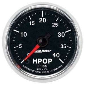Auto Meter GS Series, Diesel Fuel HPOP Pressure 0-4000psi 7.3L & 6.0L (Full Sweep Electric)