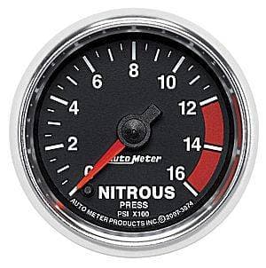 Auto Meter GS Series, Nitrous Pressure 0-1600psi (Full Sweep Electric)