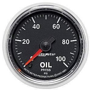 Auto Meter GS Series, Oil Pressure 0-100psi (Full Sweep Electric)