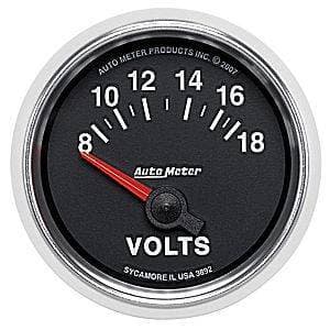 Auto Meter GS Series, Voltmeter 8-18volts (Short Sweep Electric)